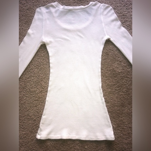 Free People Rare Damsel Cuff Cream Colored Thermal Top S - Picture 7 of 13